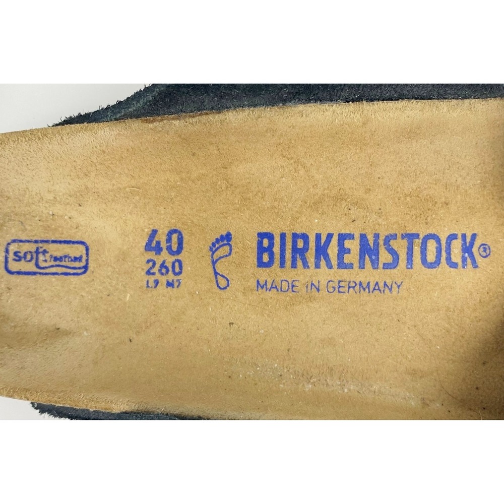 Birkenstock Suede Leather Sandals Women's 9 Soft Footbed "Arizona" 40 Worn Once! - Picture 9 of 9